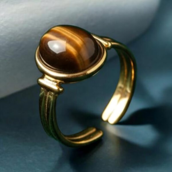 brown gemstone ring