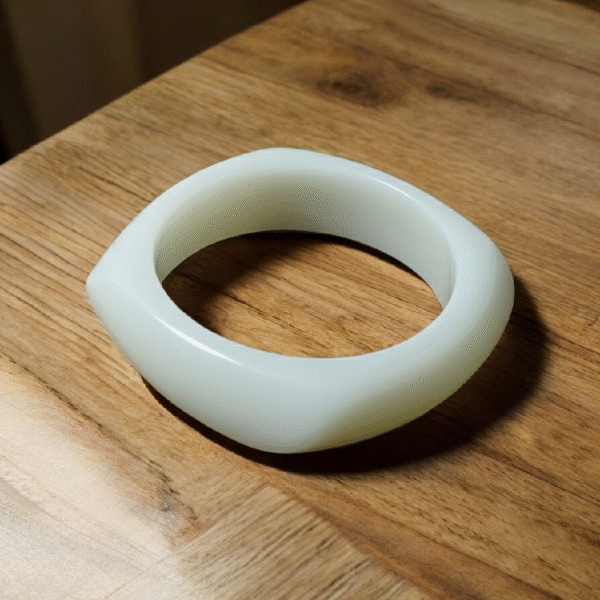 asymmetrical transparent acrylic bangle