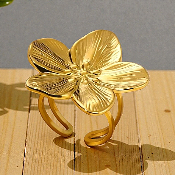 Home big bloom flower ring