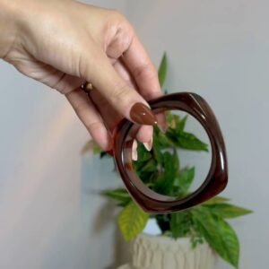 asymmetrical transparent acrylic bangle