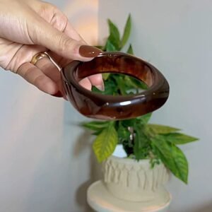 asymmetrical transparent acrylic bangle