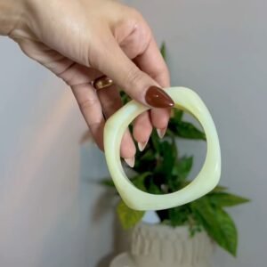 asymmetrical transparent acrylic bangle