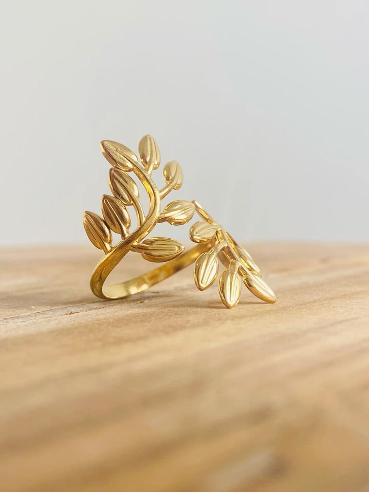 tree leaf shaped ring