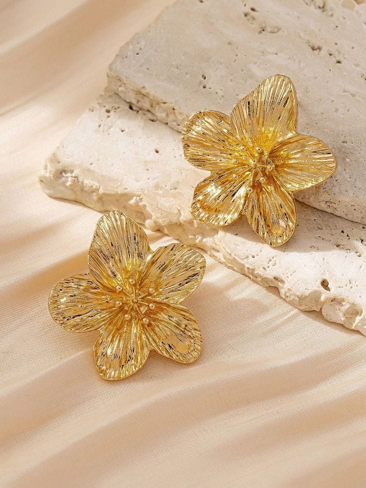 big bloom flower earrings