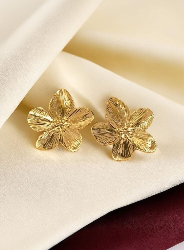big bloom flower earrings