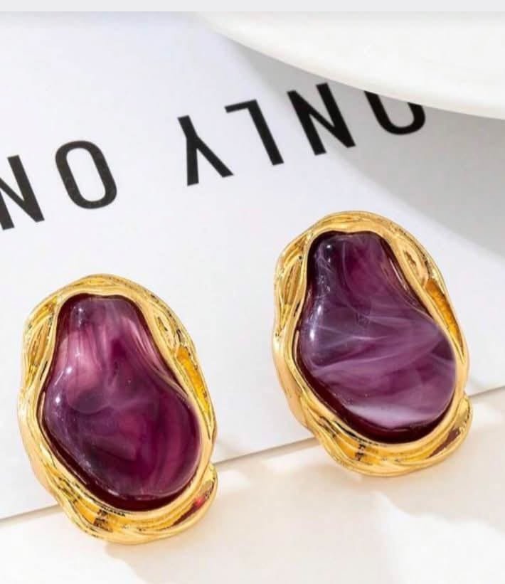 purple gemstone earrings