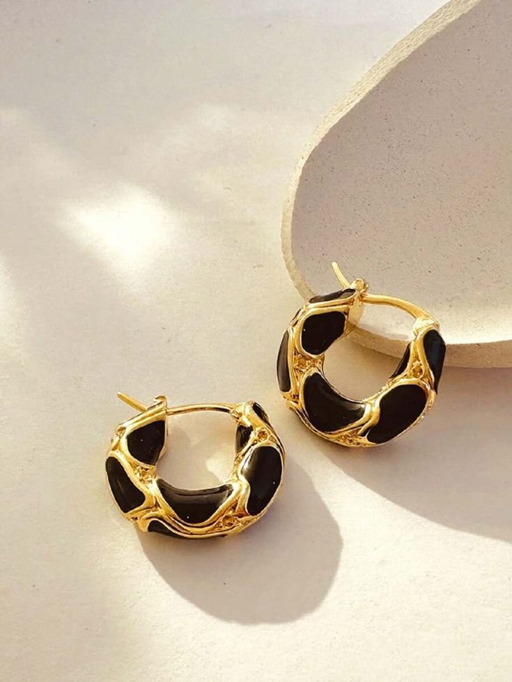 elegant zinc alloy gold earrings
