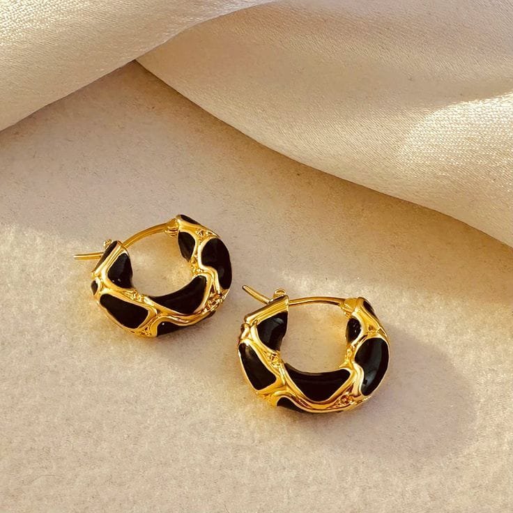 elegant zinc alloy gold earrings