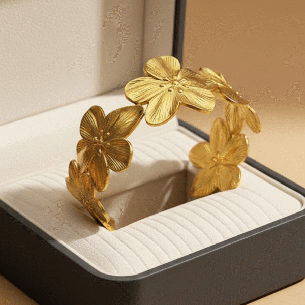 big bloom flower bangle