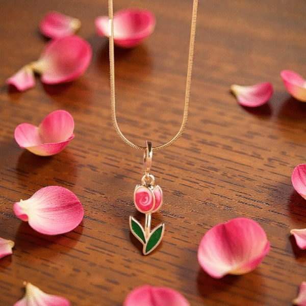 Home ficcino colorful tulip pendant necklace