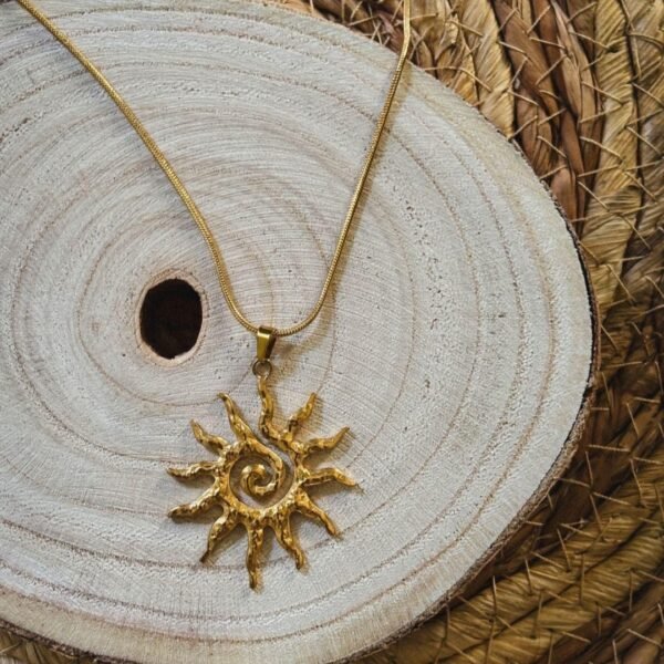 Home vintage sun totem jewelry set (necklace & earrings)