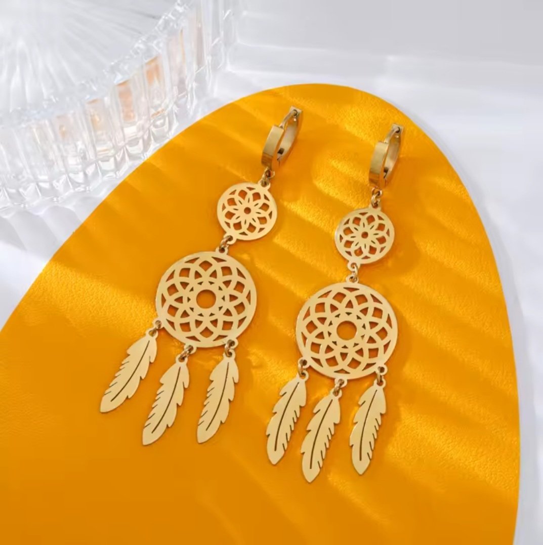 hollow floral dangle earrings hollow floral dangle earrings