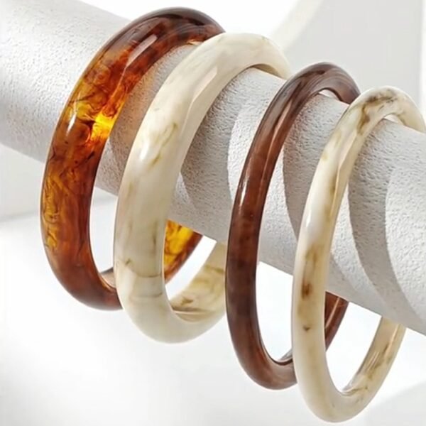 marbled acrylic bangle set