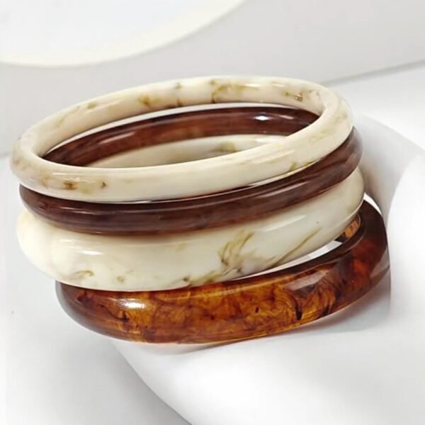marbled acrylic bangle set